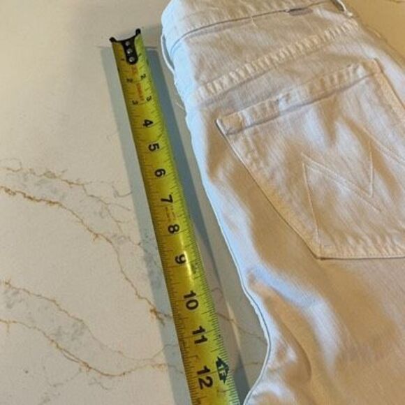 Mother Superior The Undercover Ankle Fray Jeans Sz 27 White Stretch - Picture 8 of 10